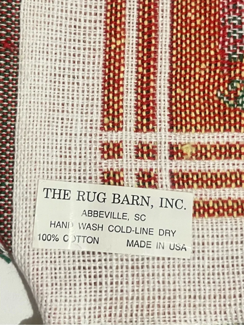 Vintage woven tapestry placemat by The Rug Barn. Lot of 6